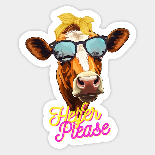 Heifer Please - Cow with Sass Sticker by Iron Creek